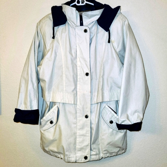 Pacific Trail Vntg Mens Quality Outerwear Jacket White Hooded Pockets Lined Sz L - Picture 1 of 15